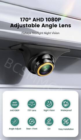 Bcsmmcar 911332869008 Car Rear View Reverse Camera 1920x1080p Ahd Cvbs Fisheye Golden Lens Waterproof Bcsmmcar 911332869008 Car Rear View Reverse Camera 1920x1080p Ahd Cvbs Fisheye Golden Lens Waterproof