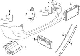51-12-5-a4f-fd7 Bmw Genuine Auto Park Sensor Mount Kit