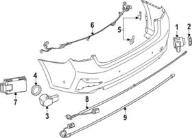 61-11-5-a78-1a4 Bmw Genuine Rep. Upper Wiring Harness Rear Parking