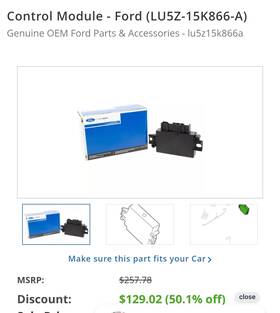Lu5z15866a Ford Parking Aid System Module