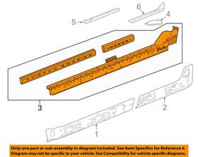 23216763 Gm Oem 15-19 Sierra 2500 Hd Cab Rocker Panel-rocker Reinf