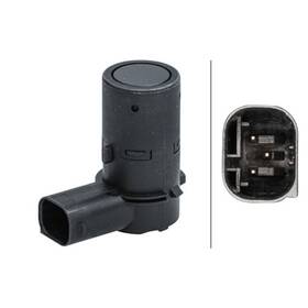 358141391 Hella Sensor Parking Assist Angled 3 Pin Connector Plug For Pai