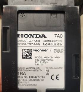 36931tg7a23 Honda Pilot Blind Spot Sensor From 2020 To 2022 Rear Right Assy Oem