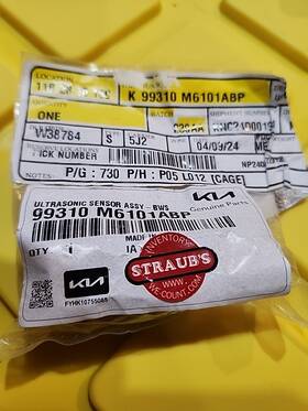 99310m6101abp Kia 2022-2025 Forte Reverse Sensor Black #99310m6101abp New Oem Dealer Part
