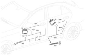 205-540-82-48 Mercedes-benz Genuine Electrical Wiring Harness