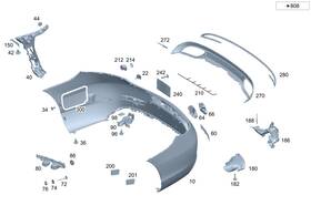 205-885-83-04 Mercedes-benz Genuine Bumper Holder
