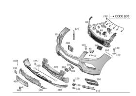 212-542-01-18-64-9999 Mercedes-benz Genuine Distance Sensor