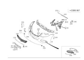 222-540-10-31 Mercedes-benz Genuine Electrical Wiring Harness