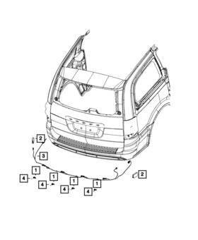 68125728aa Mopar Genuine Park Distance Bezel