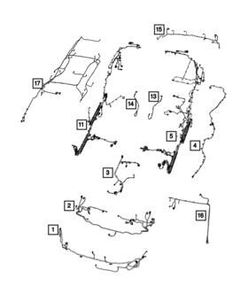 Mopar 68421714aa Genuine Front Fascia Wiring