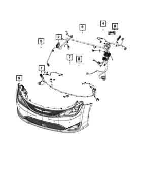 68445818ab Mopar Genuine Front Fascia Wiring
