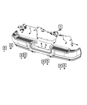 68646789aa Mopar Genuine Rear Bumper Wiring