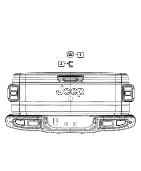 6nn98pdnad Mopar Genuine With Bezel Camera Assembly