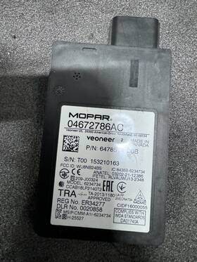 4672786ad Mopar- Oe 2017-2022 Chrysler Pacifica Rear Blind Spot Detection Module 4672786 4672786ad Mopar- Oe 2017-2022 Chrysler Pacifica Rear Blind Spot Detection Module 4672786