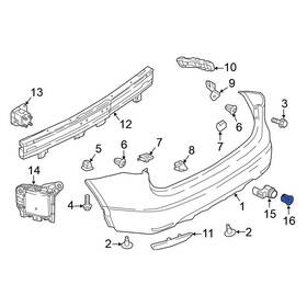 285336mm8b Nissan Oe For Rogue Sport 19-22 Parking Aid Sensor Retaining Ring Rear Right