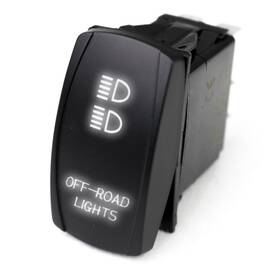 Rslj11w Race Sport Led Rocker Switch With White Radiance Off-road Lights