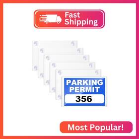 Thenshop Sta-thenshop-913 6 Pcs Parking Permit Holder Clear Pass Sticker For Car W