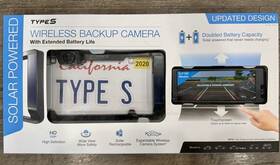 Bt530033-1 Type S Wireless Backup Camera 2.0 6.8 Inch Widescreen Plate Solar Powered Hd