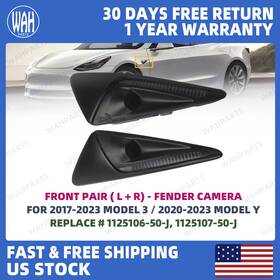 1125106-50-j Wahparts Pair For 2017-2023 Tesla Model 3/y Front Left Right Fender Camera