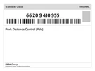 Genuine Bmw Park Distance Control (pdc) 66-20-9-410-955 New. Fixed Price $163.80.