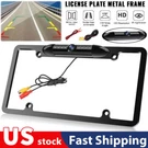 Us License Plate Metal Frame Rear View Backup Camera Cmos Hd Led Night Vision. Fixed Price $22.98.