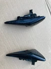 Pair Of Tesla Model 3 Fender Repeaters - Wrapped Faber Glass With Logo. Fixed Price $130.00.