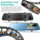 Touch Screen Dash Camera Mirror Dual Lens G-sensor Car Rear View Reverse. Fixed Price $32.01.