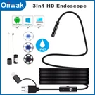 7MM Endoscope Camera With Light Dual-lens Hd Borescope IP67 Inspection Snake. Fixed Price $11.99.