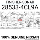 285334CL9A Genuine Nissan Finisher-sonar 28533-4CL9A. Fixed Price $15.78.