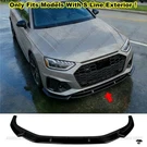 For 2020-2025 Audi S4 A4 Line B9.5 Gloss Black Front Bumper Lip Splitter Kit. Fixed Price $85.82.