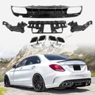For Mercedes W205 Sedan C300 C450 Amg 15-21 Rear Diffuser Chrome Exhaust Tips. Fixed Price $224.98.