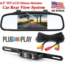 4.3" Backup Camera Mirror Car Rear View Reverse Night Vision Parking System Kits. Fixed Price $29.99.
