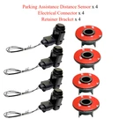 4X Parking Aid Sensor +connector Bracket Front Rear For Volkswagen 2004-2010. Fixed Price $108.00.