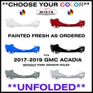 New Front Bumper For 2017-2019 Gmc Acadia Painted *choose Your Color* GM1014125. Fixed Price $705.25.