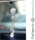 Bling Car Hanging, Crystal Rinestones Diamond Lucky Clover Auto Rear View Mirror. Fixed Price $15.35.