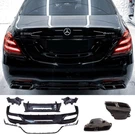 Rear Diffuser + Exhaust Tips For Mercedes S-class W222 Mopf S65 Amg Look. Fixed Price $490.48.