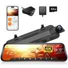 Wolfbox G930V02 4K 10" Wifi Rear View Mirror Camera Wdr, Dash Front And. Fixed Price $117.99.