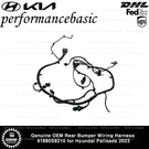 Genuine Oem Rear Bumper Wiring Harness 91880S8210 For Hyundai Palisade 2023. Fixed Price $130.00.