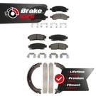 Front Rear Ceramic Brake Pads And Parking Shoes Kit For 2007-2016 Gmc Acadia. Fixed Price $90.71.
