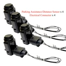 4X Parking Aid Distance Sensor + Connector Front Rear Fits Volkswagen 2004-2010. Fixed Price $63.00.