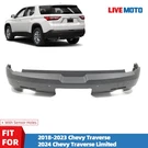 Rear Bumper Cover For 2018-2024 Chevrolet Traverse With Park Assist Sensor Holes. Fixed Price $242.99.