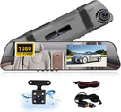 Camecho Mirror Dual Dash Front Rear 4.5" 1080P Parking Wdr Night Vision. Fixed Price $26.88.