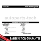 1X Centric Parts Brake Master Cylinder For Lincoln Mkz 2013 2016. Fixed Price $204.36.